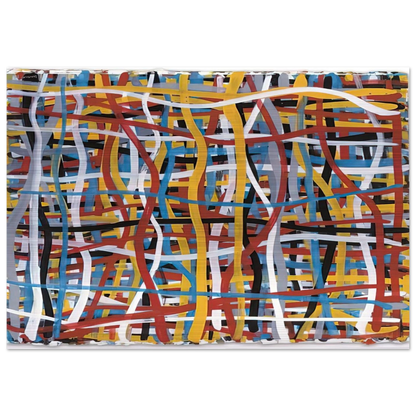 Irregular Vertical and Horizontal Bands of Color Superimposed - Sol LeWitt Brushed Aluminum Print - 70x100 cm / 28x40 inches | Sol LeWitt Aluminum Print | Sol LeWitt Prints