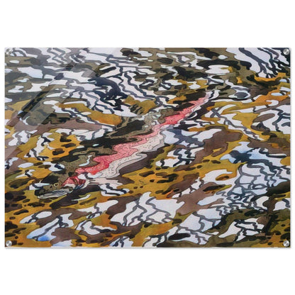 Trout and Reflected Tree - 1985 - Neil Welliver Acrylic Print - 70x100 cm / 28x40″ inches | Neil Welliver Wall Art | Neil Welliver Prints