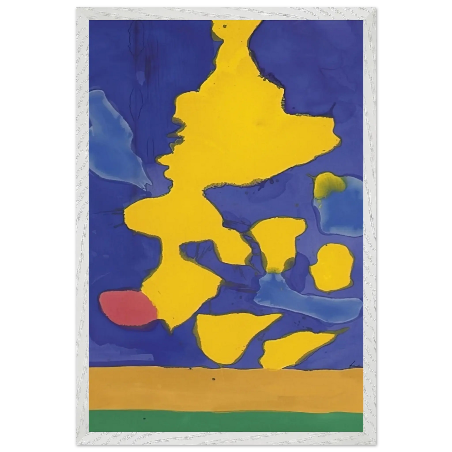 Helen Frankenthaler - Saturn Revisited - 1964 Wall art - 30x40 cm / 12x16 Inches - Premium Wooden Framed Poster With Fine Art Paper - Wood frame