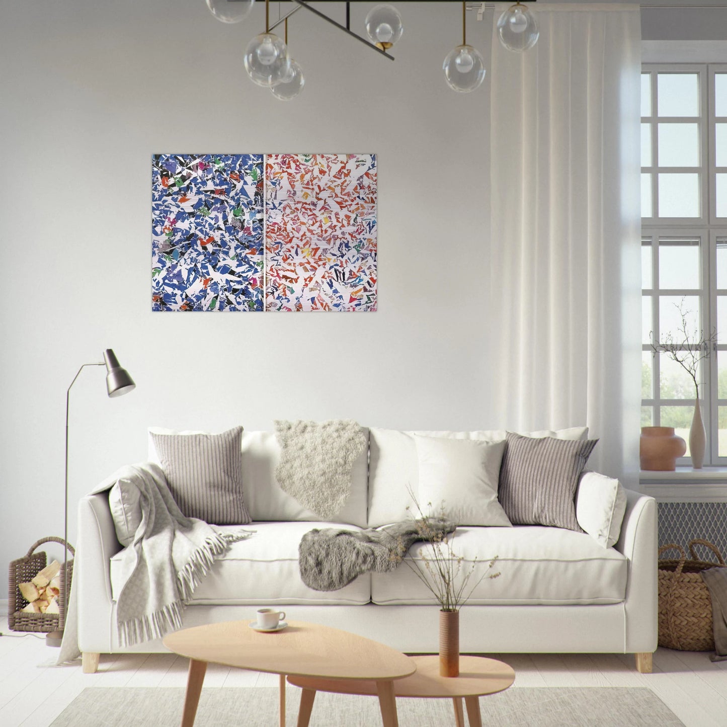 Blanc - Tachisme - Simon Hantai Brushed Aluminum Print - 70x100 cm / 28x40 inches | Simon Hantai Aluminum Print | Simon Hantai Prints
