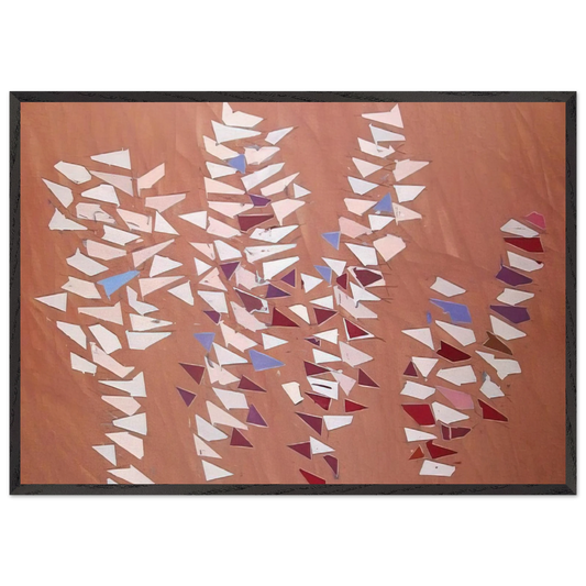 On Gray Pink - 1988 - Robert Goodnough 70x100 cm / 28x40 inches Framed Art Print – Black Wooden Frame