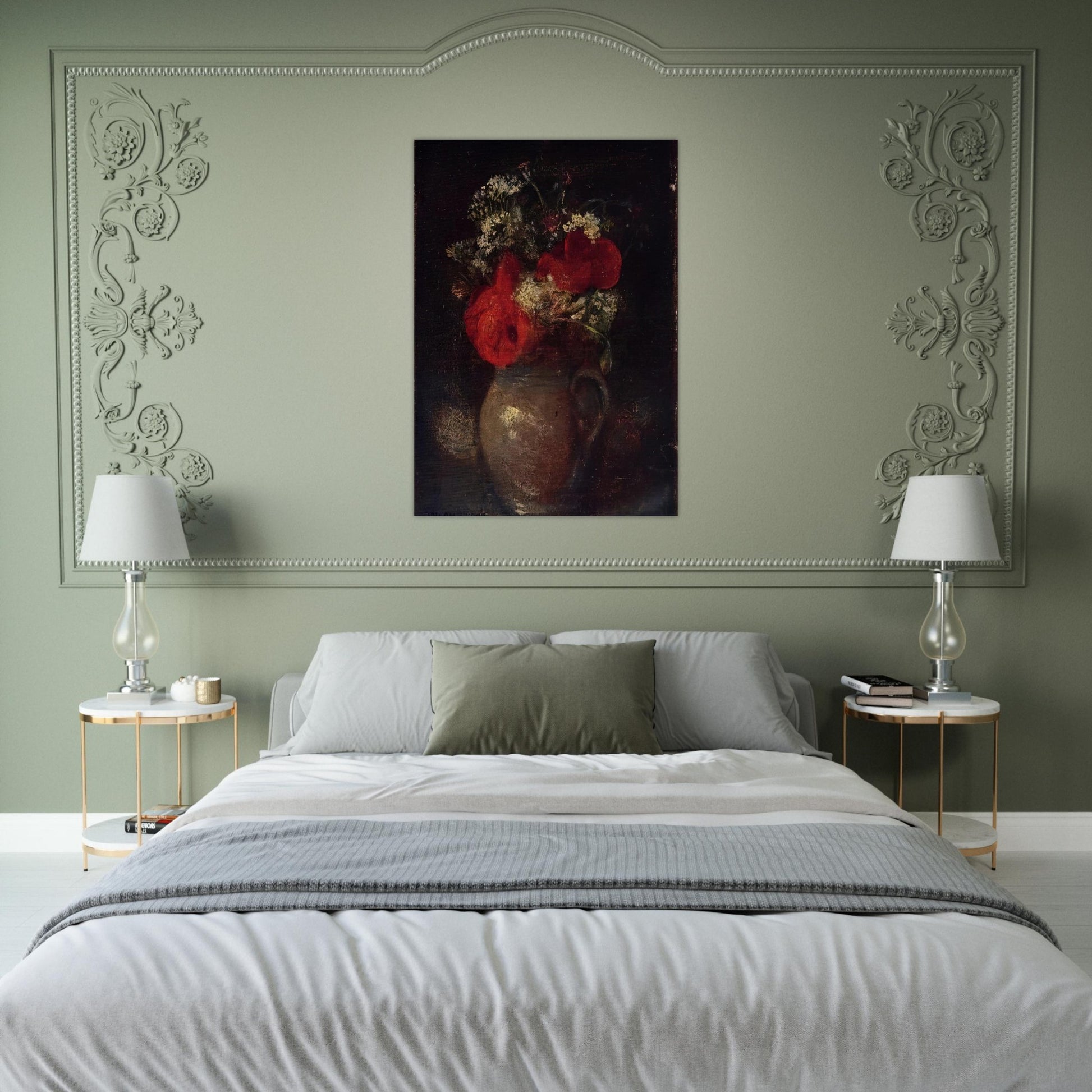 BOUQUET - Odilon Redon Brushed Aluminum Print - 70x100 cm / 28x40 inches | Odilon Redon Aluminum Print | Odilon Redon Prints