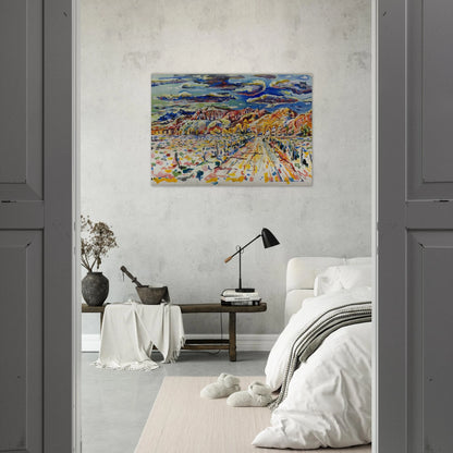 RANCH WYOMING 1946 - Ivan Albright Brushed Aluminum Print - 70x100 cm / 28x40 inches | Ivan Albright Aluminum Print | Ivan Albright Prints