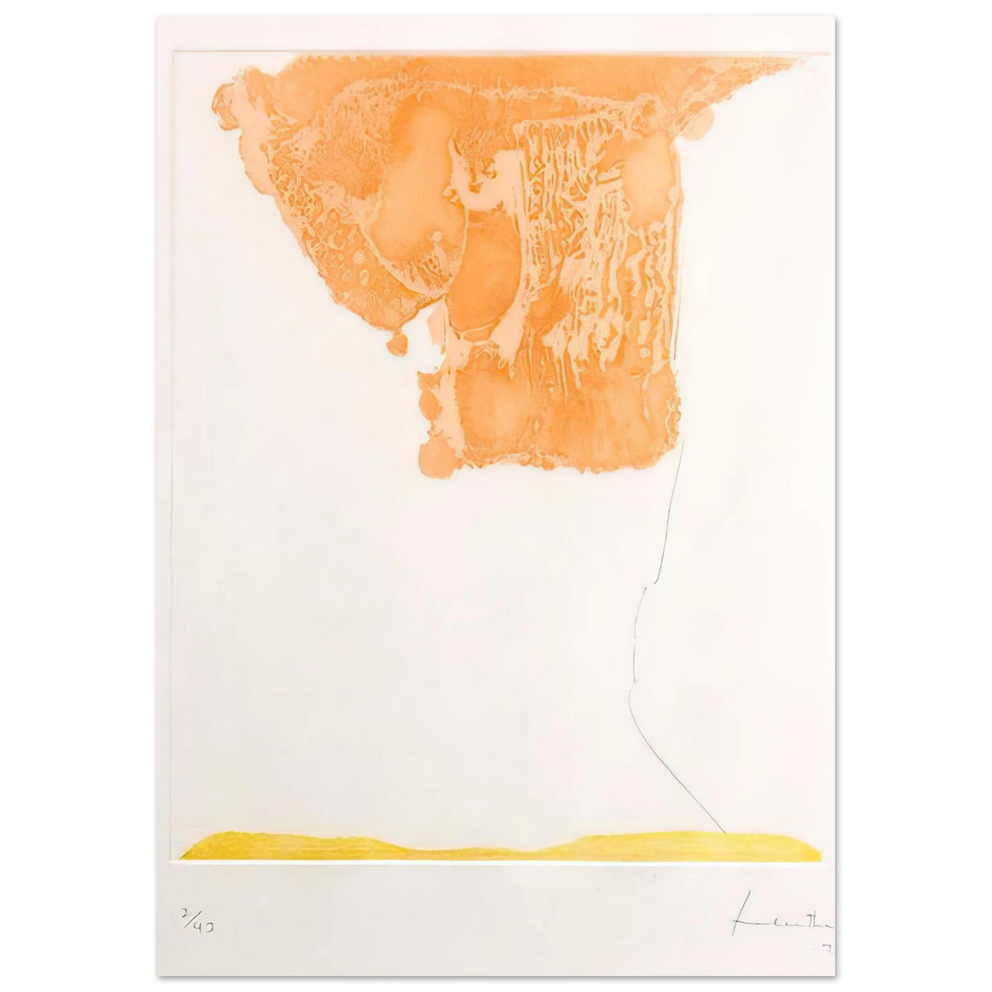 Helen Frankenthaler - Pranzo Italiano - 1973 Wall art - 28x43  cm / XL (11x17 inches) - Premium Wooden Framed Poster With Fine Art Paper-canvas - Wood frame