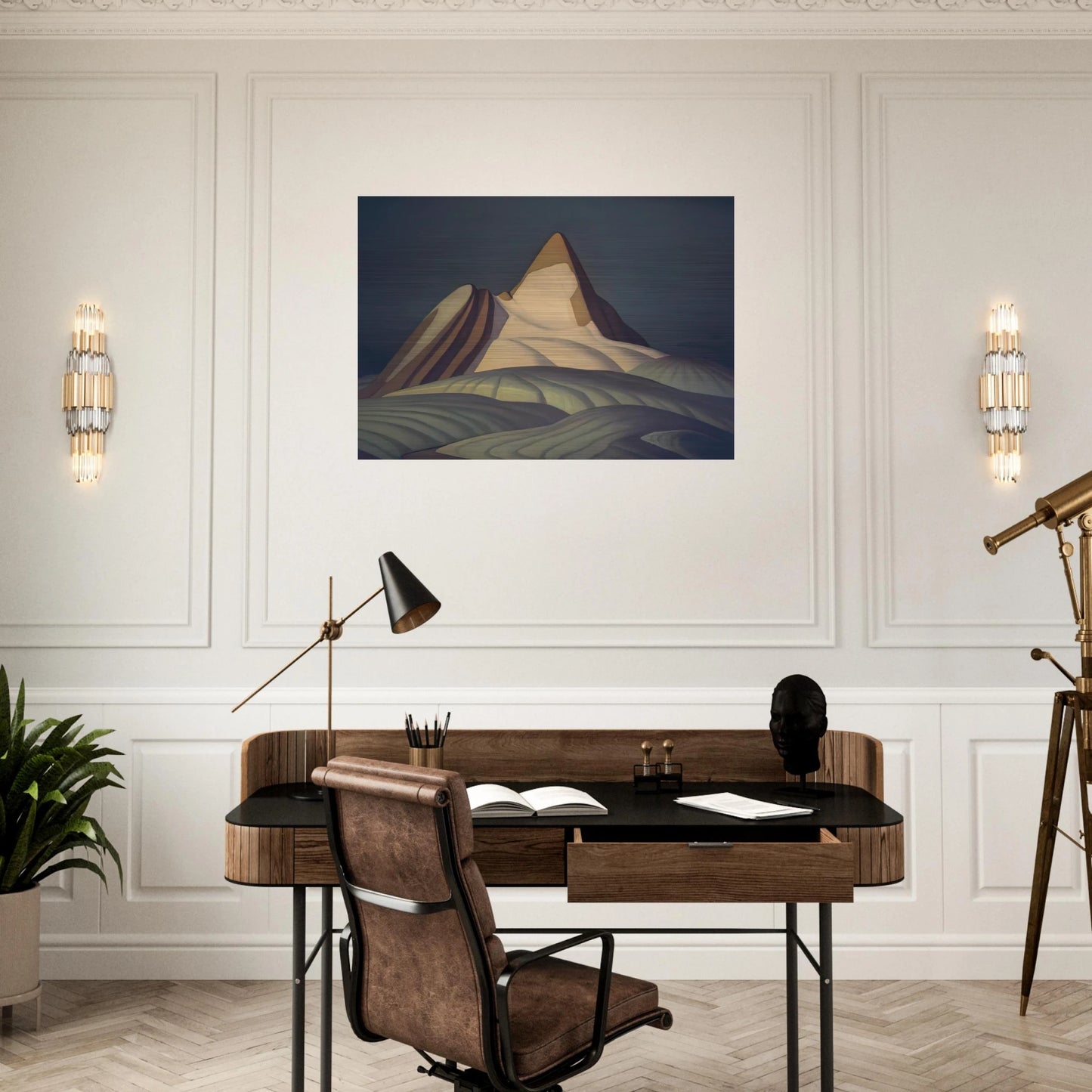 Isolation Peak, Rocky Mountains - 1930 - Lawren Harris Brushed Aluminum Print - 70x100 cm / 28x40 inches | Lawren Harris Aluminum Print | Lawren Harris Prints