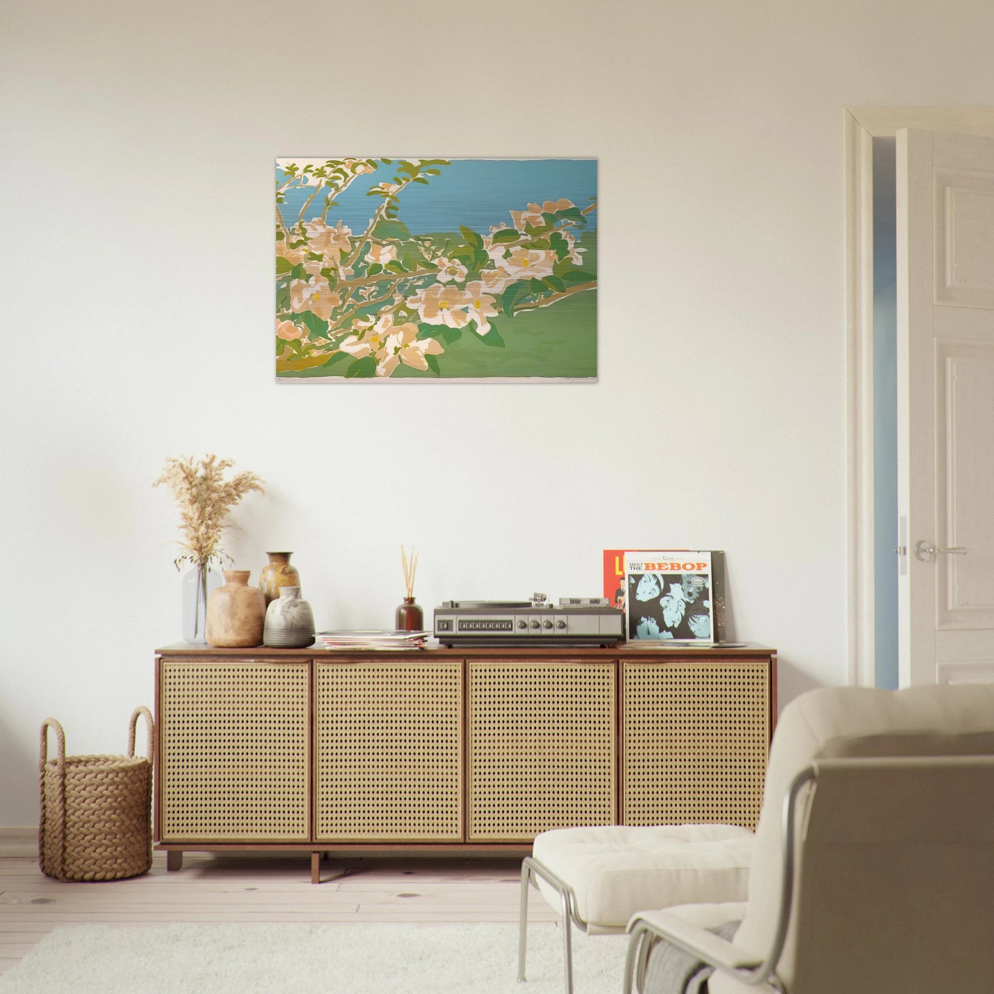 APPLE BLOSSOMS II 1974 - Fairfield Porter Brushed Aluminum Print - 70x100 cm / 28x40 inches | Fairfield Porter Aluminum Print | Fairfield Porter Prints