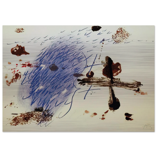 BAN DE LOO COLOGNE 1972 - Antoni Tapies Brushed Aluminum Print - 70x100 cm / 28x40 inches | Antoni Tapies Aluminum Print | Antoni Tapies Prints