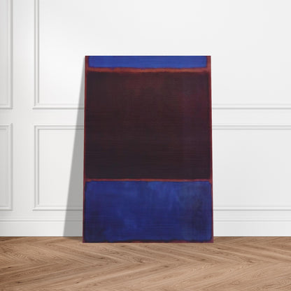 No. 3 Bright Blue, Brown, Dark Blue on Wine - 1962 - Mark Rothko Brushed Aluminum Print - 70x100 cm / 28x40 inches | Mark Rothko Aluminum Print | Mark Rothko Prints