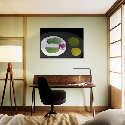 Melon and Grapes - 2009 - Mary Fedden Brushed Aluminum Print - 70x100 cm / 28x40 inches | Mary Fedden Aluminum Print | Mary Fedden Prints