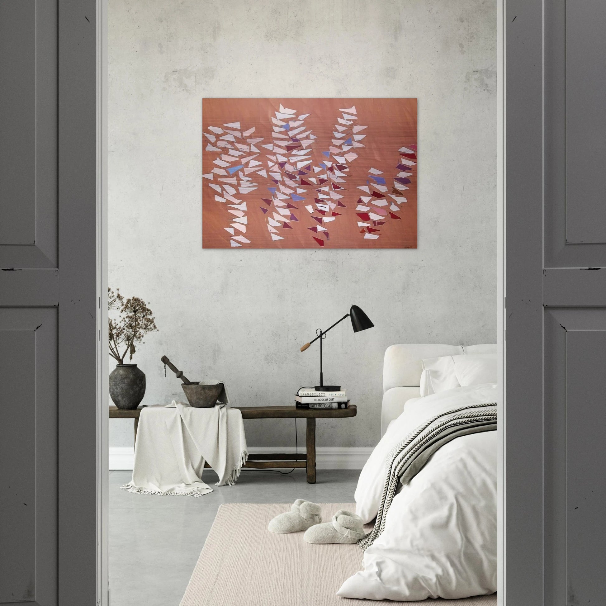 On Gray Pink - 1988 - Robert Goodnough Brushed Aluminum Print - 70x100 cm / 28x40 inches | Robert Goodnough Aluminum Print | Robert Goodnough Prints