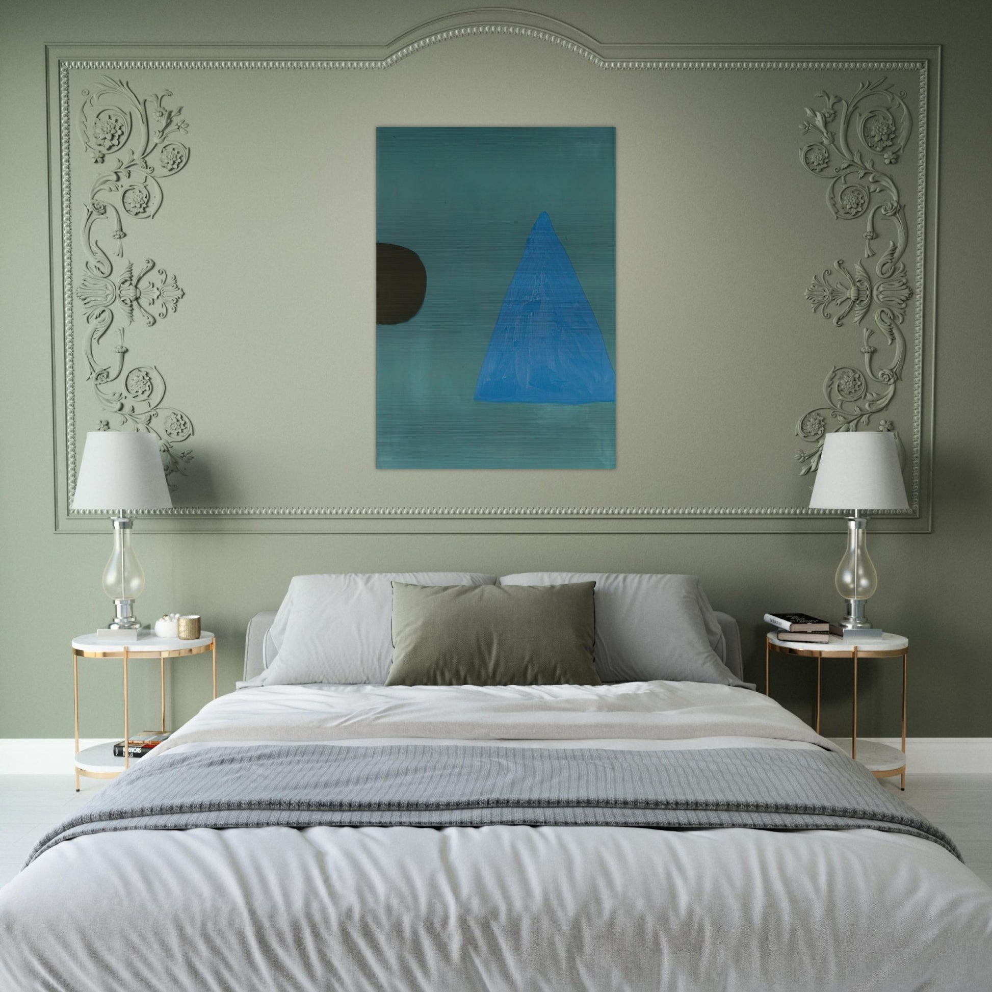 Blue on Blue - 1967 - William Scott Brushed Aluminum Print - 70x100 cm / 28x40 inches | William Scott Aluminum Print | William Scott Prints