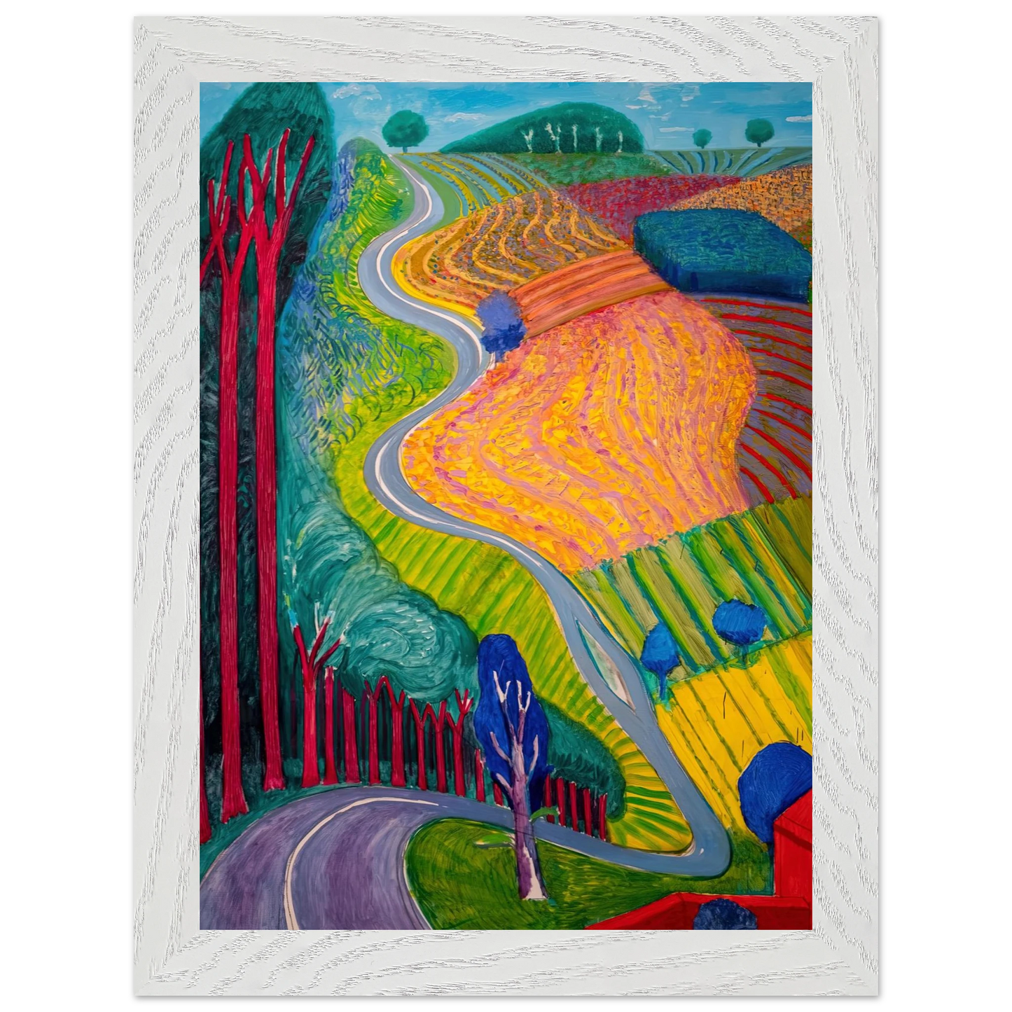David Hockney - David Hockney Wall art - 30x45 cm / 12x18 inches - Premium Wooden Framed Poster With Fine Art Paper-canvas - Wood frame