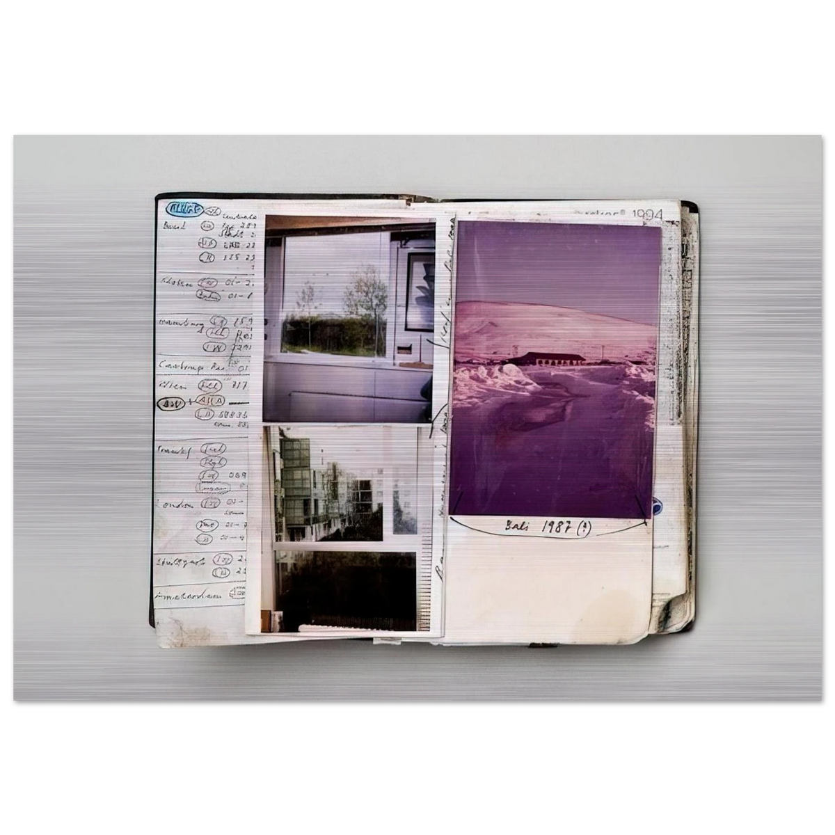1994 Notebook  Diary detail - 1994 - Dieter Roth Brushed Aluminum Print - 70x100 cm / 28x40 inches | Dieter Roth Aluminum Print | Dieter Roth Prints