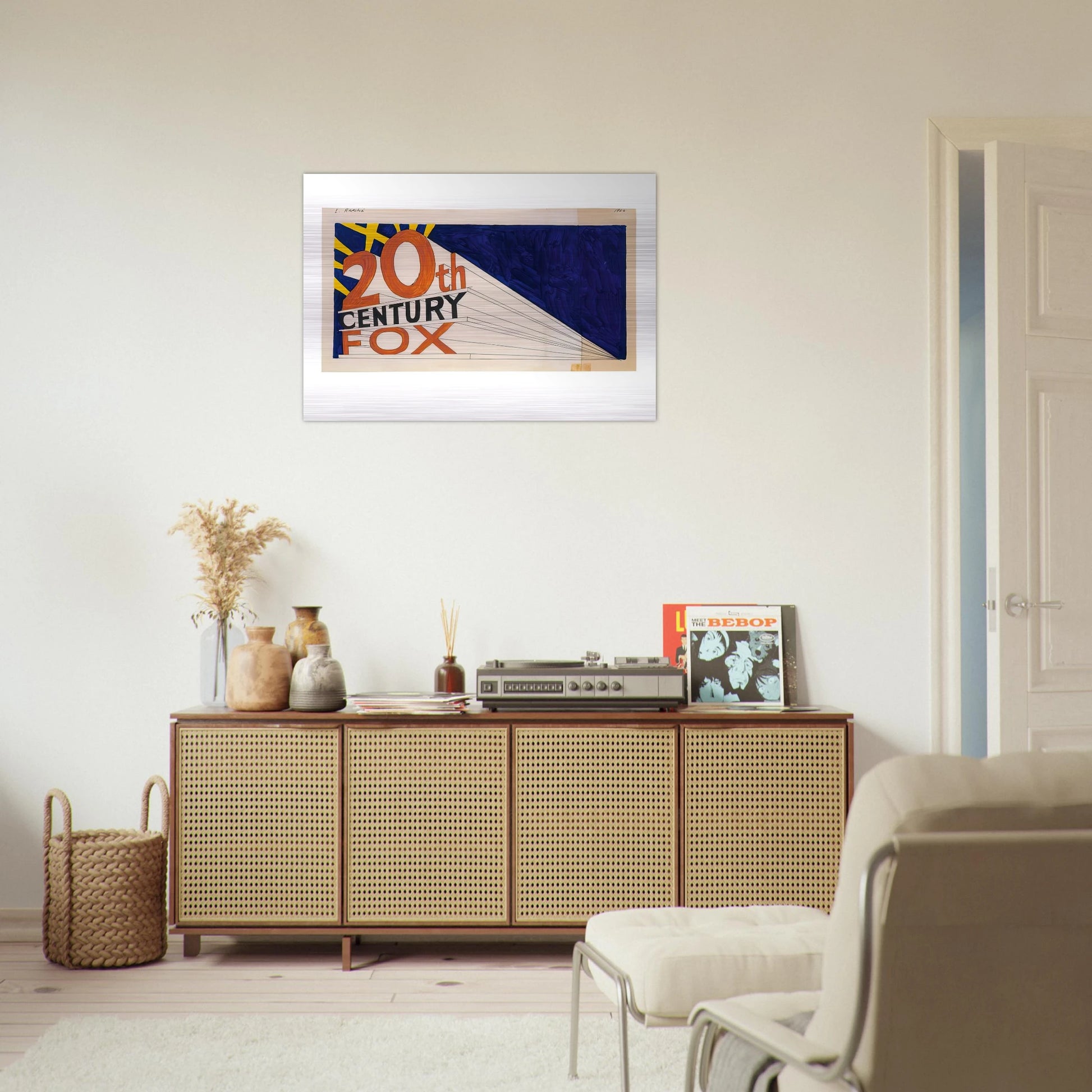 TRADEMARK 7 1962 - Edward Ruscha Brushed Aluminum Print - 70x100 cm / 28x40 inches | Edward Ruscha Aluminum Print | Edward Ruscha Prints