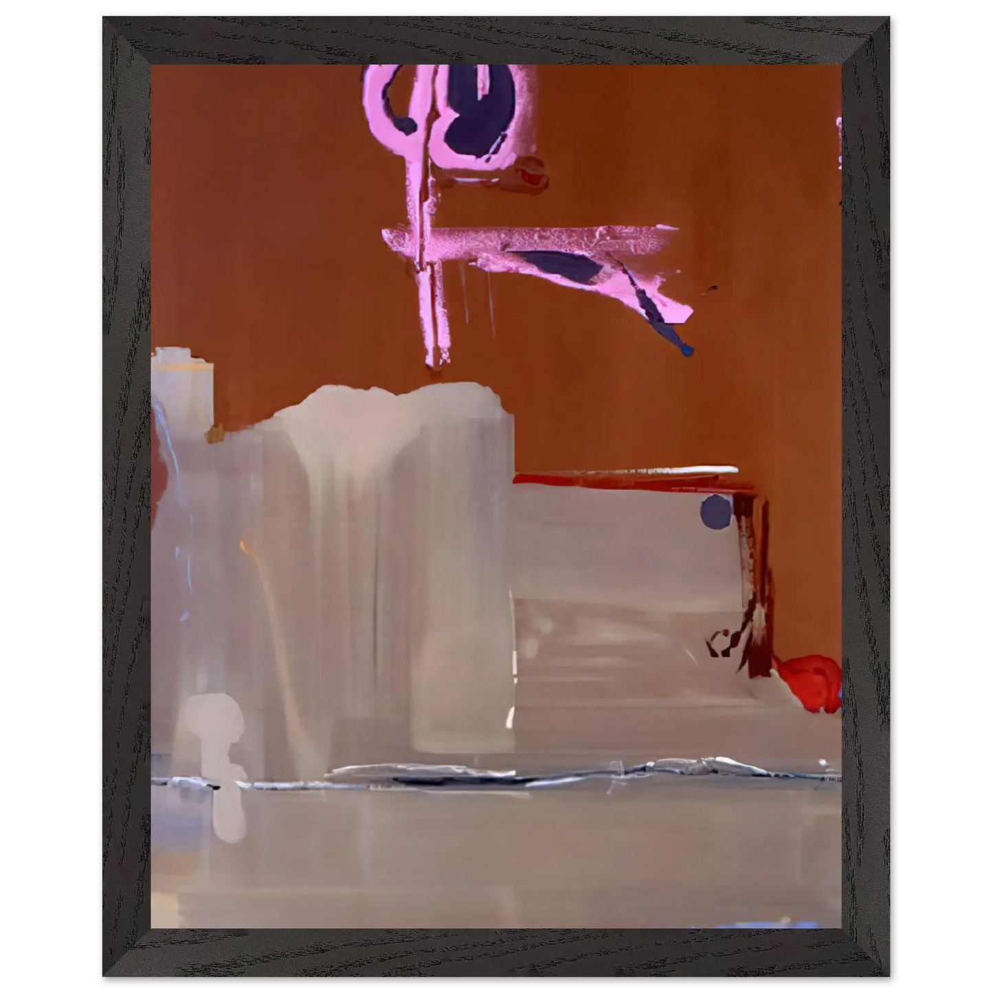 Helen Frankenthaler - Captain s Watch - 1986 Wall art - 20x25 cm / 8x10 Inches - Premium Wooden Framed Poster With Fine Art Paper - Wood frame
