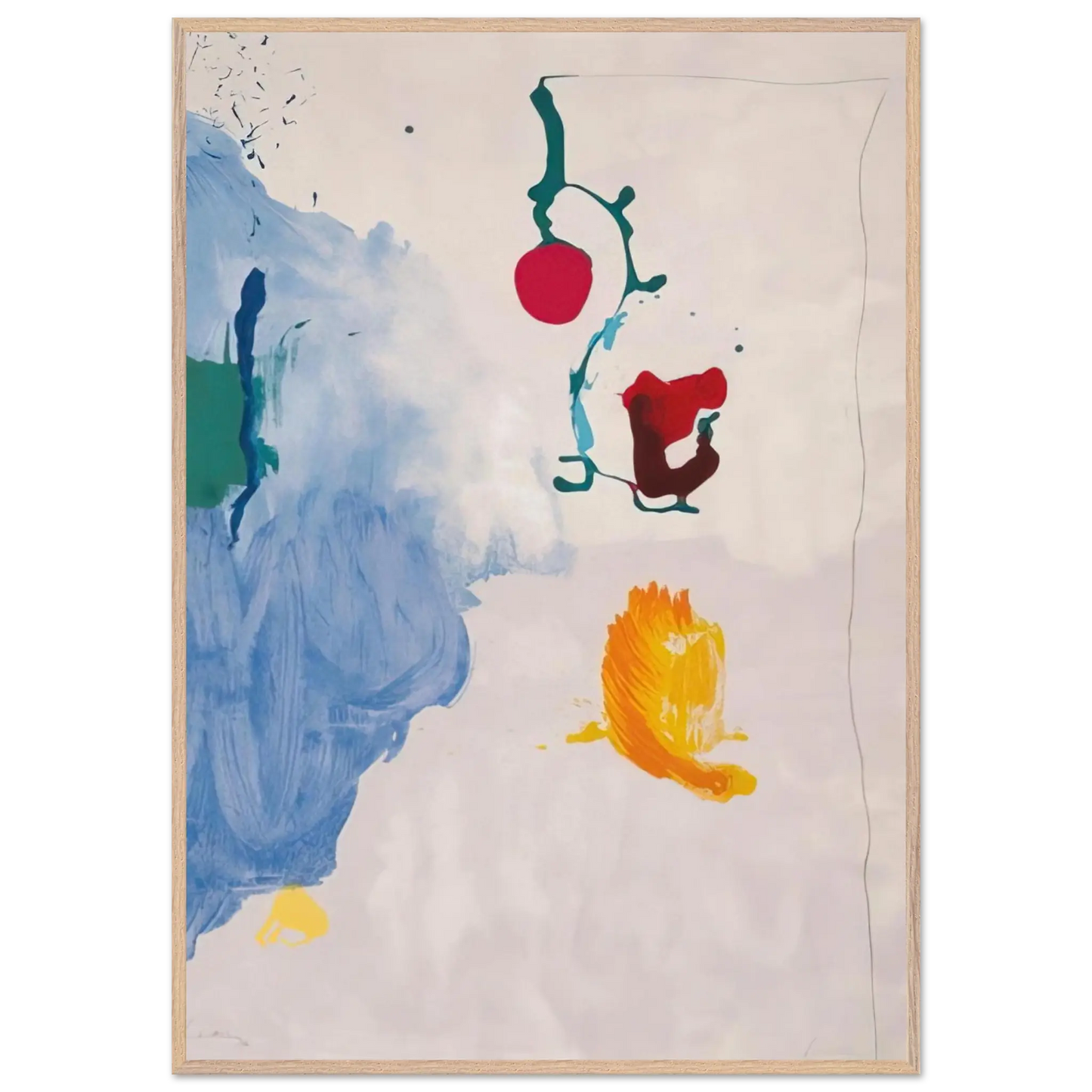 Helen Frankenthaler - Eve - 1995 Wall art - A3 (29.7 x 42  cm) - Premium Wooden Framed Poster With Fine Art Paper - Wood frame