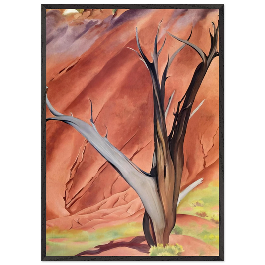 Geralds Tree - Georgia OKeeffe 70x100 cm / 28x40 inches Framed Art Print – Black Wooden Frame