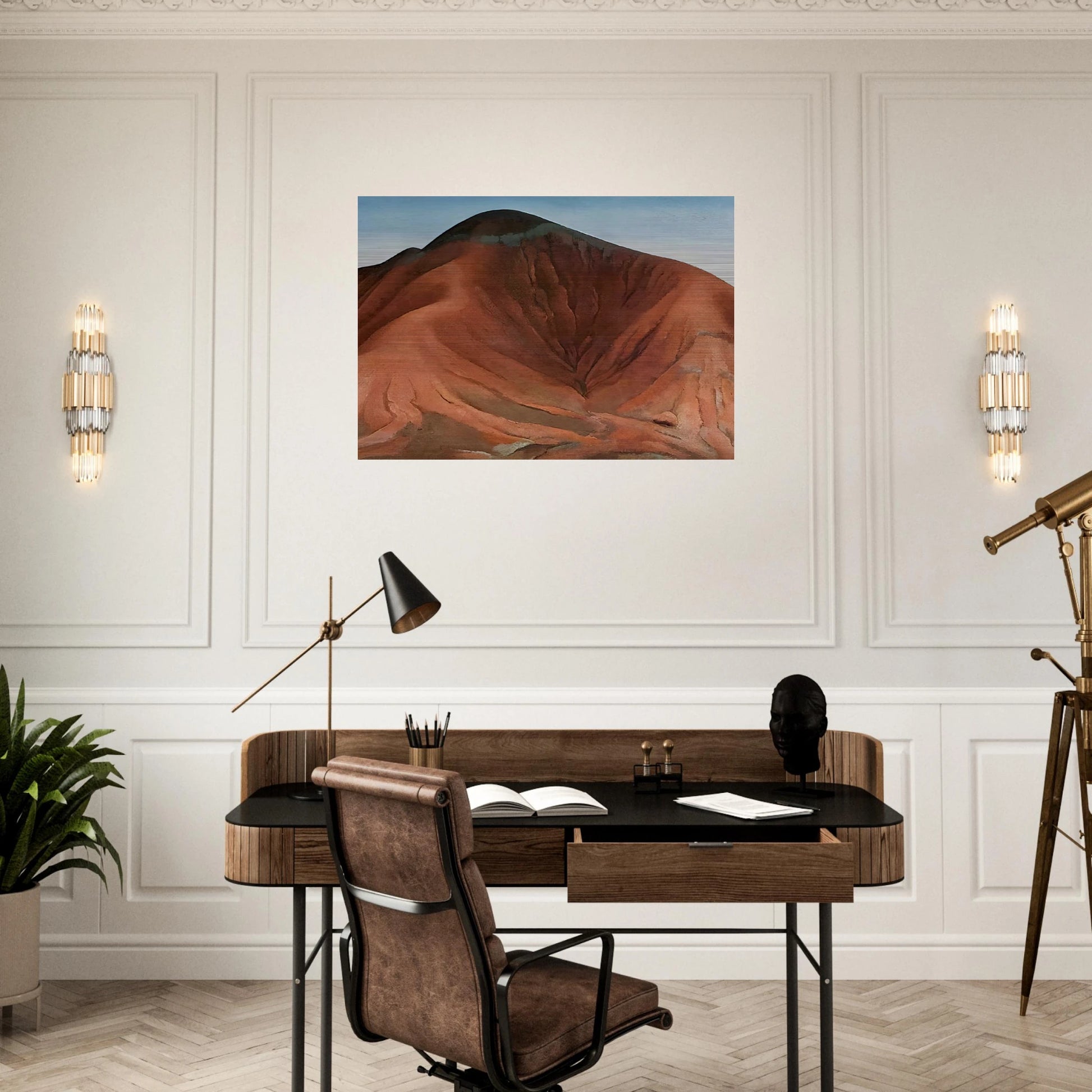 Small Purple Hills - Georgia O'Keeffe Brushed Aluminum Print - 70x100 cm / 28x40 inches | Georgia O'Keeffe Aluminum Print | Georgia O'Keeffe Prints