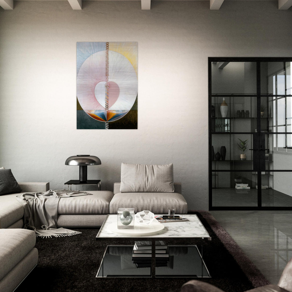 WHAT A HUMAN BEING IS 1910 - Hilma af Klint Brushed Aluminum Print - 70x100 cm / 28x40 inches | Hilma af Klint Aluminum Print | Hilma af Klint Prints
