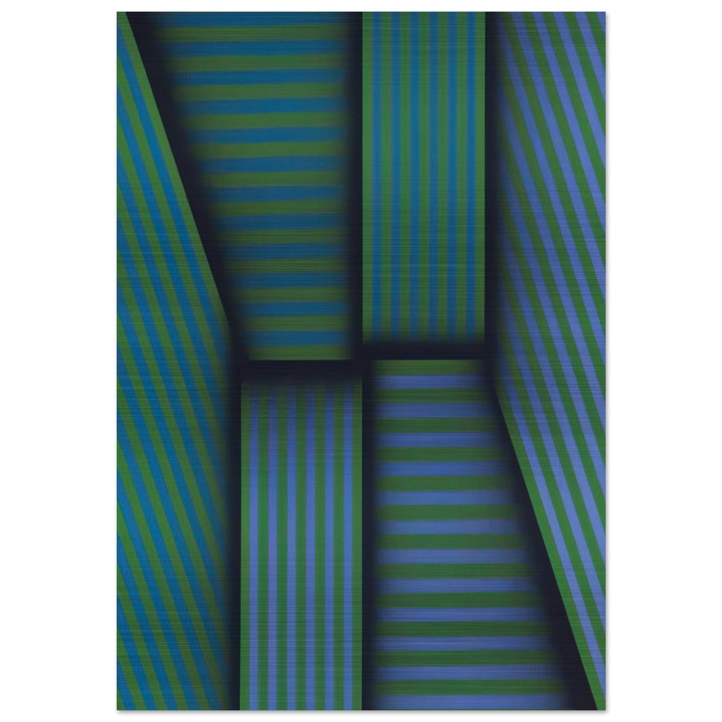 Scarlatti's Garden - Op Art - Omar Rayo Brushed Aluminum Print - 70x100 cm / 28x40 inches | Omar Rayo Aluminum Print | Omar Rayo Prints