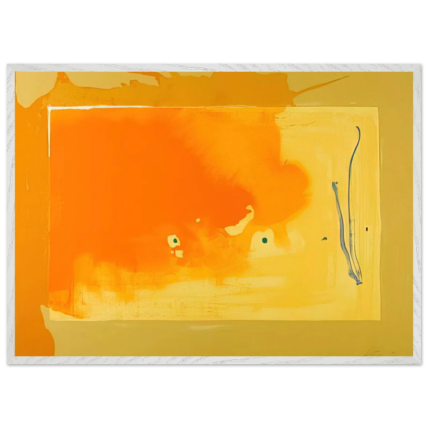 Helen Frankenthaler - Bilbao - 1998 Wall art - 50x70 cm / 20x28 inches - Premium Wooden Framed Poster With Fine Art Paper-canvas - White frame