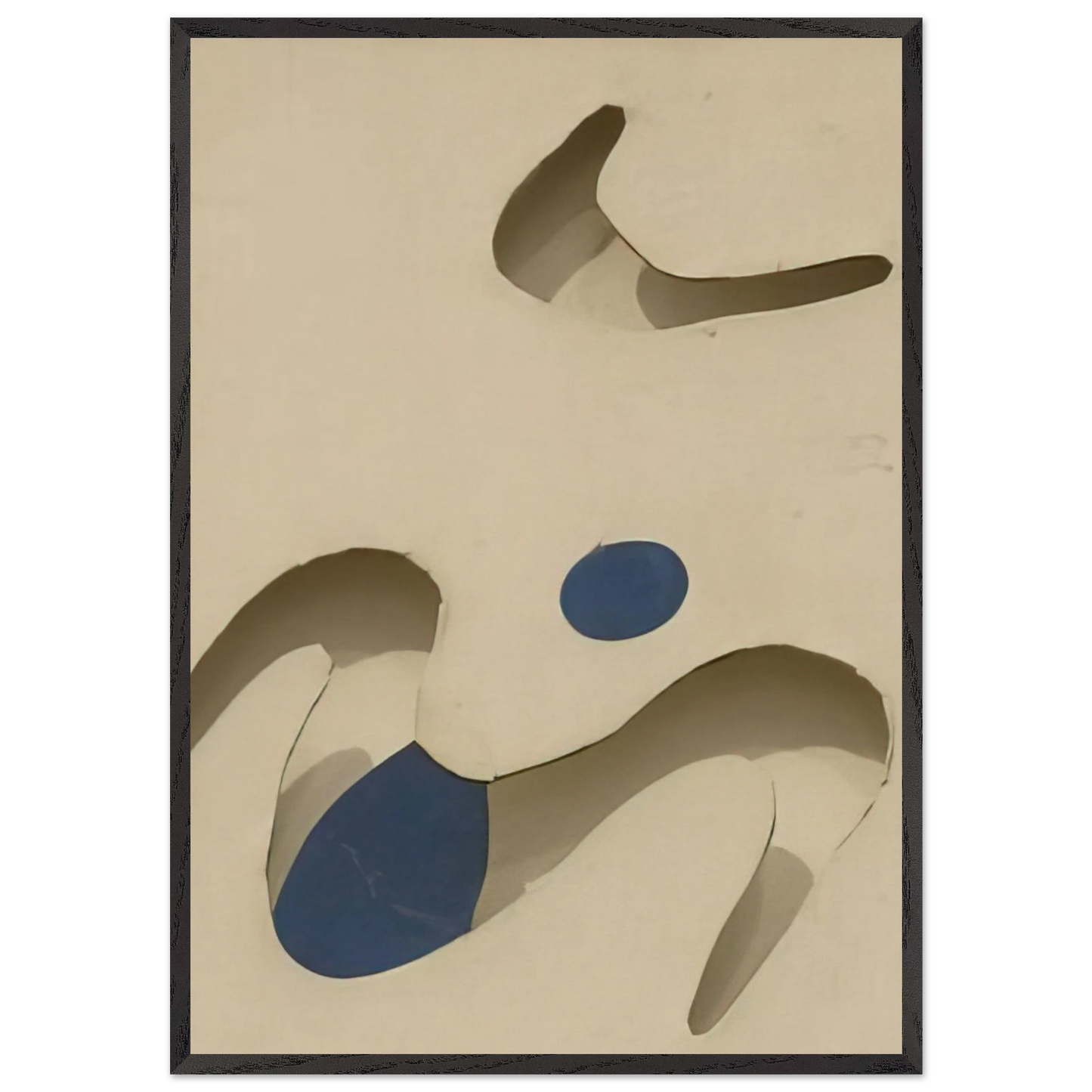 Moustaches - Jean Arp 70x100 cm / 28x40 inches Framed Art Print – Black Wooden Frame