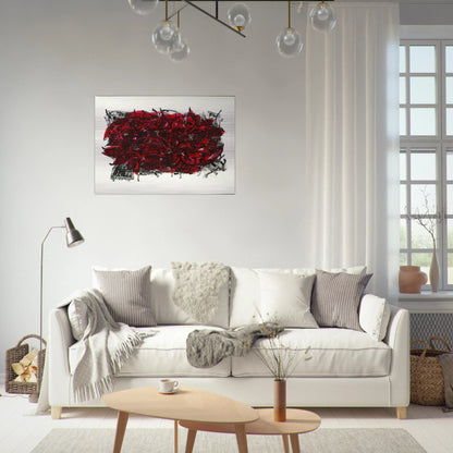 Leaves III 1967 - Jean-Paul Riopelle Brushed Aluminum Print - 70x100 cm / 28x40 inches | Jean-Paul Riopelle Aluminum Print | Jean-Paul Riopelle Prints