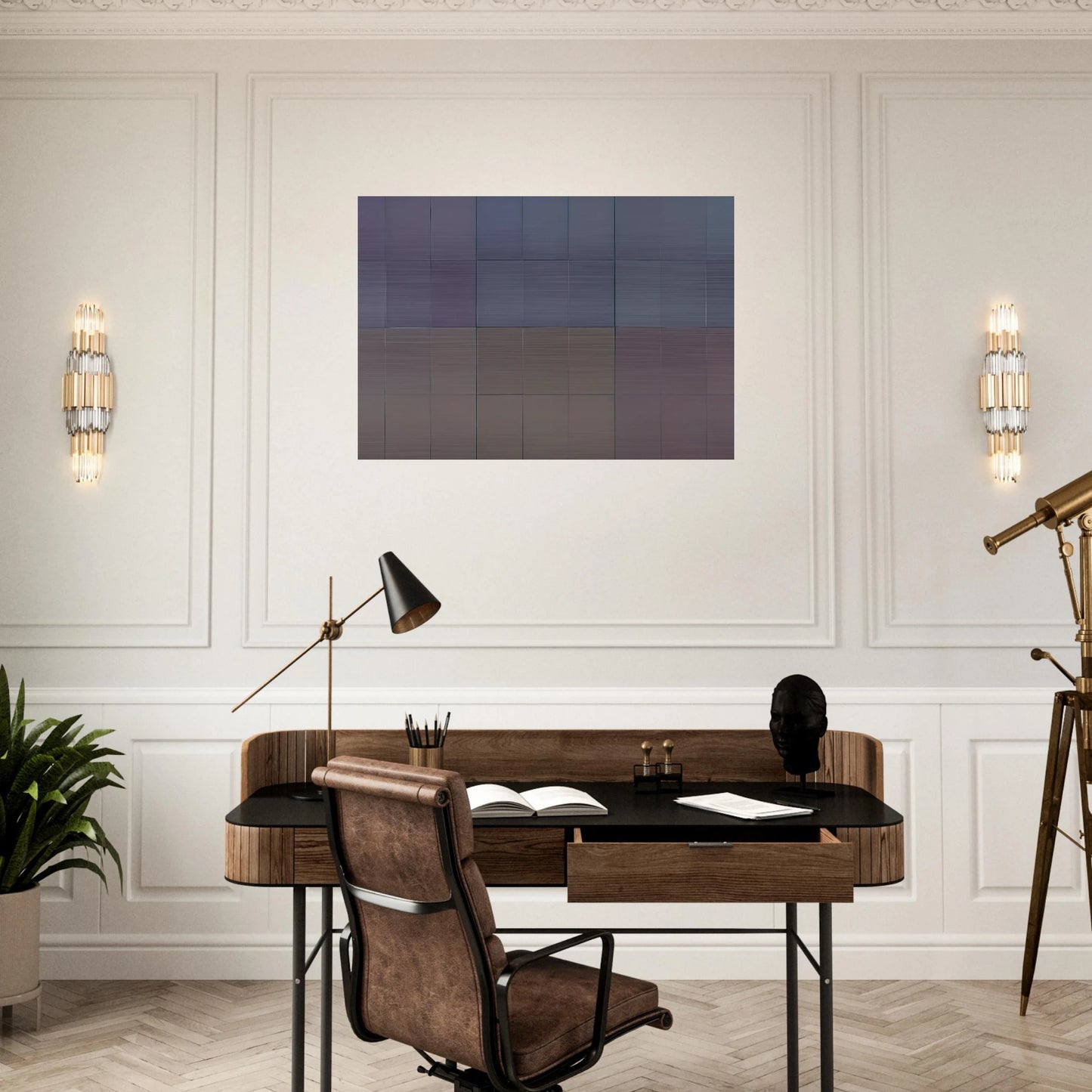 Microchromie, gris puissance [6] - Fernand Leduc Brushed Aluminum Print - 70x100 cm / 28x40 inches | Fernand Leduc Aluminum Print | Fernand Leduc Prints