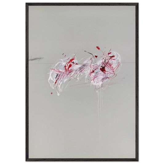 Nine Discourses on Commodus Part II - Cy Twombly 70x100 cm / 28x40 inches Framed Art Print – Black Wooden Frame
