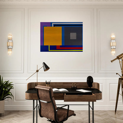 A Perfect World - 1993 - Peter Halley Brushed Aluminum Print - 70x100 cm / 28x40 inches | Peter Halley Aluminum Print | Peter Halley Prints