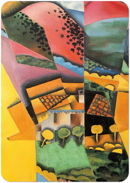 LANDSCAPE AT CERET 1913 By Juan Gris Pack of 10 Post Cards | Juan Gris Post Cards | A6 (10.5 x 14.8 cm) - 4.1 x 5.8 inches