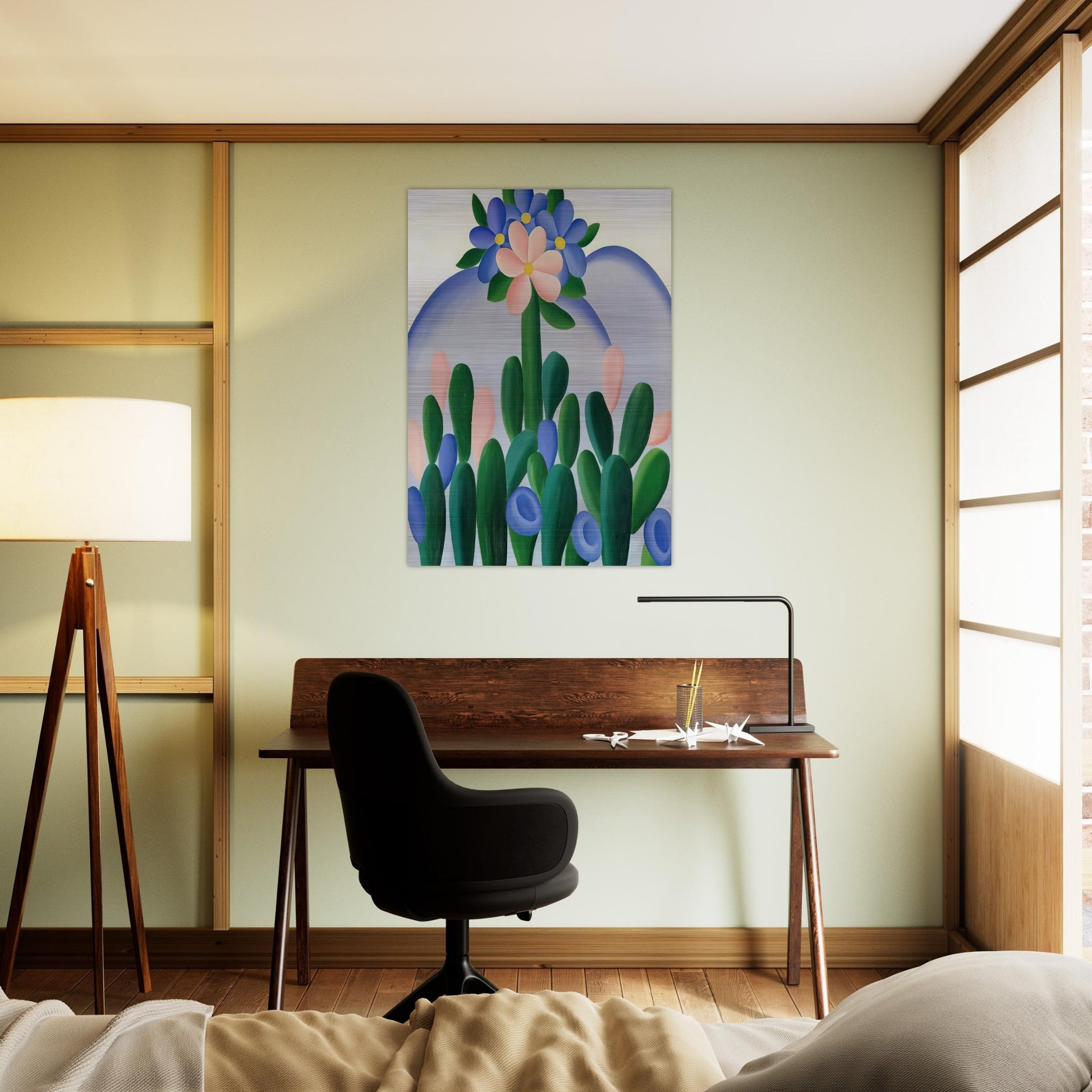Manacá - Tarsila do Amaral Brushed Aluminum Print - 70x100 cm / 28x40 inches | Tarsila do Amaral Aluminum Print | Tarsila do Amaral Prints