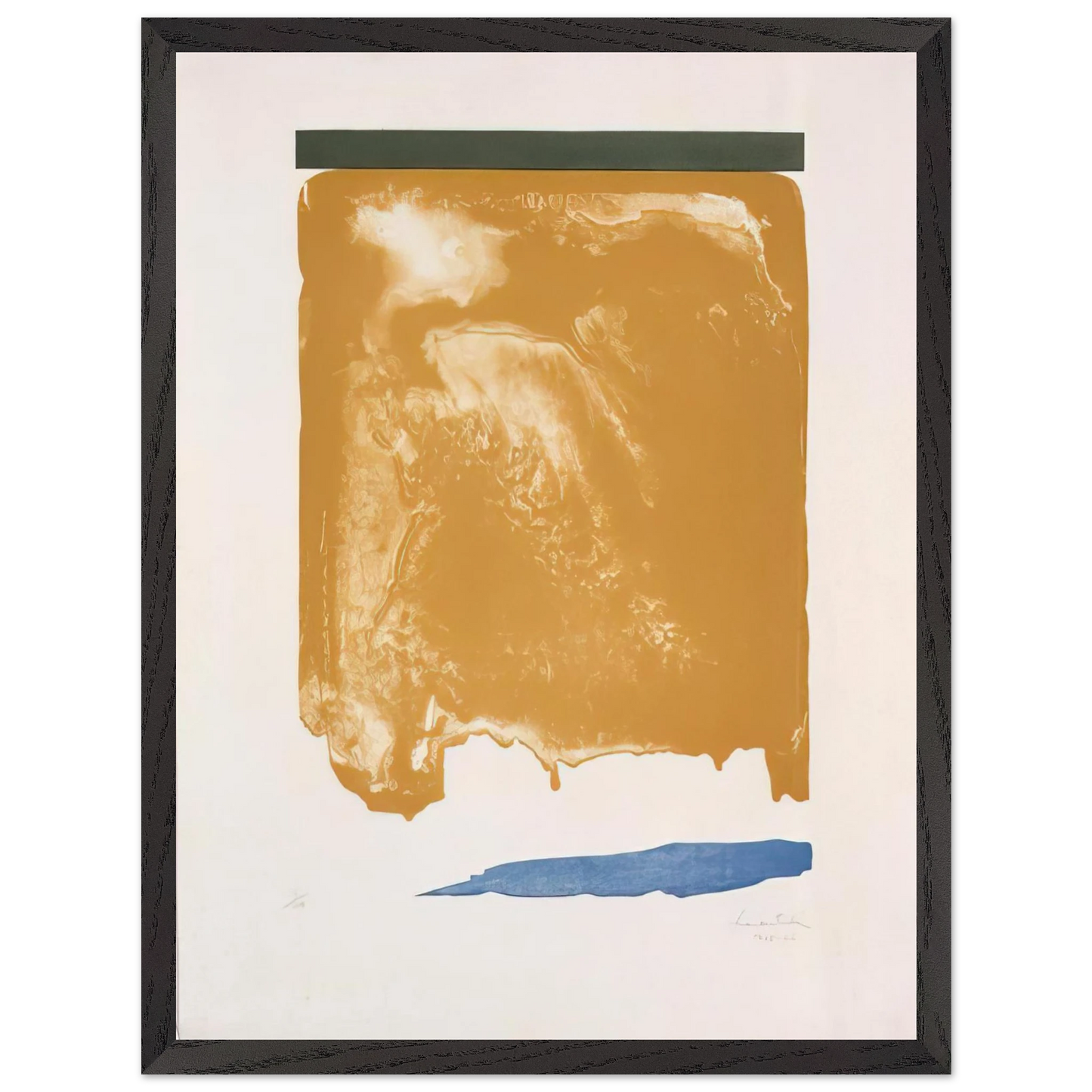 Helen Frankenthaler - Persian Garden - 1966 Wall art - A2 (42 x 59.4  cm) - Premium Wooden Framed Poster With Fine Art Paper-canvas - Black frame