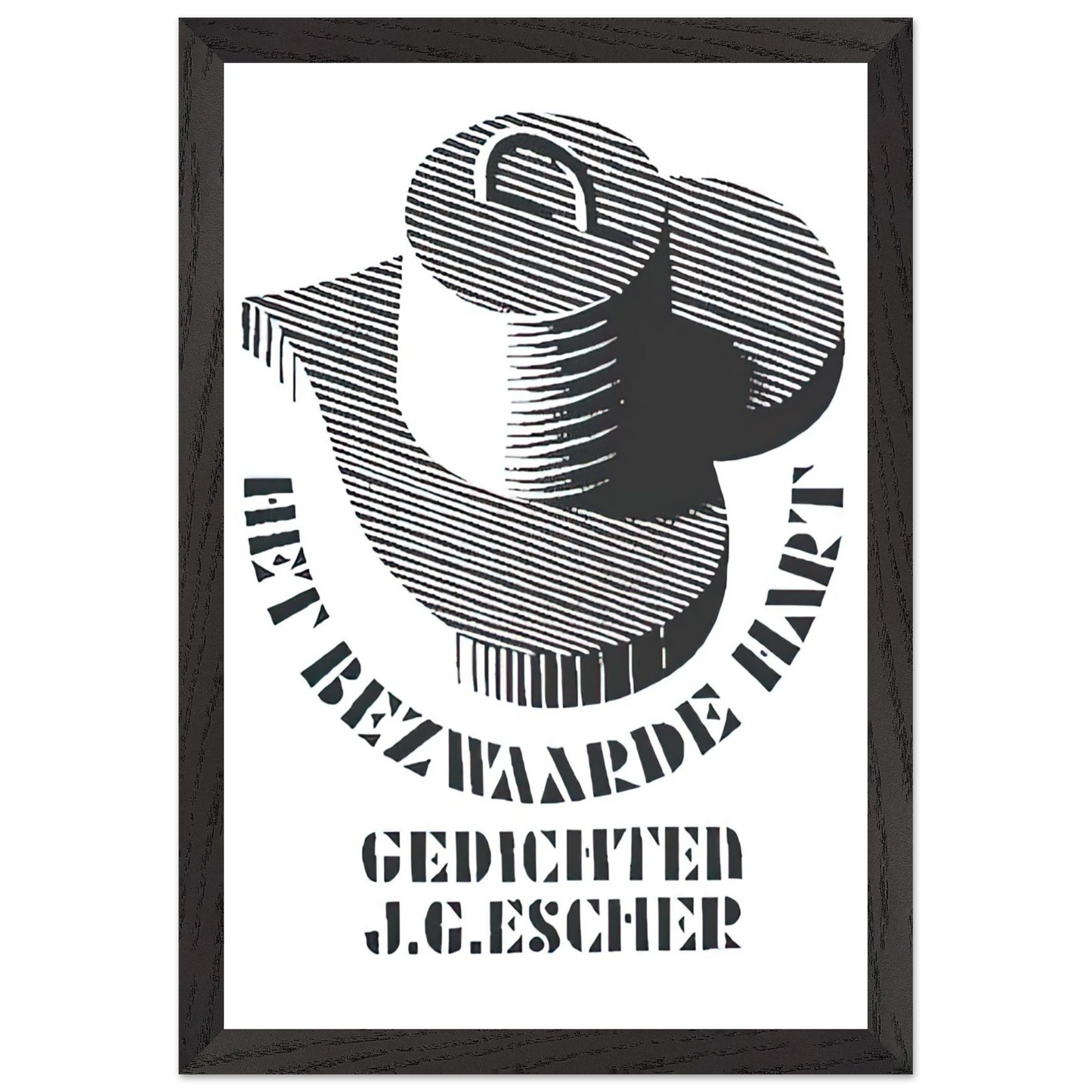 MC Escher - ESCHER (26) Wall Art - 30x40 cm / 12x16 inches - Premium Wooden Framed Poster With Fine Art Paper-canvas - Black frame