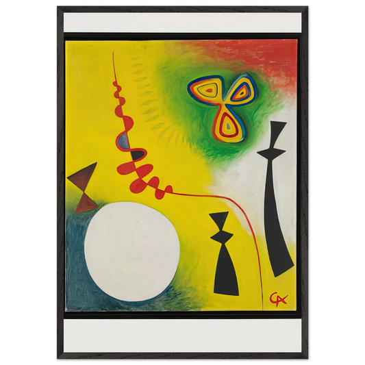 FETISHES 1944 - Alexander Calder 70x100 cm / 28x40 inches Framed Art Print – Black Wooden Frame