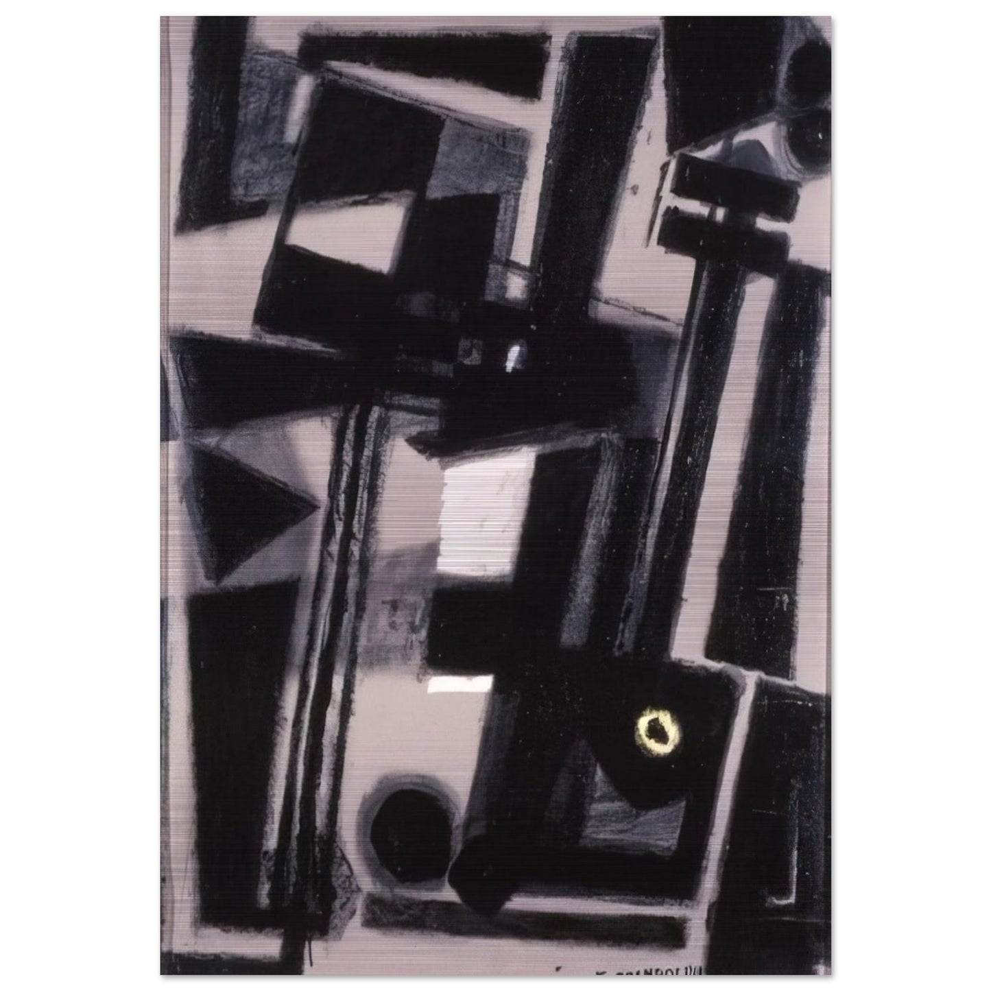 COMPOSITION - Enrico Prampolini Brushed Aluminum Print - 70x100 cm / 28x40 inches | Enrico Prampolini Aluminum Print | Enrico Prampolini Prints