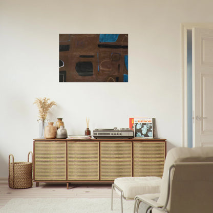 Brown and Black - 1960 - William Scott Brushed Aluminum Print - 70x100 cm / 28x40 inches | William Scott Aluminum Print | William Scott Prints