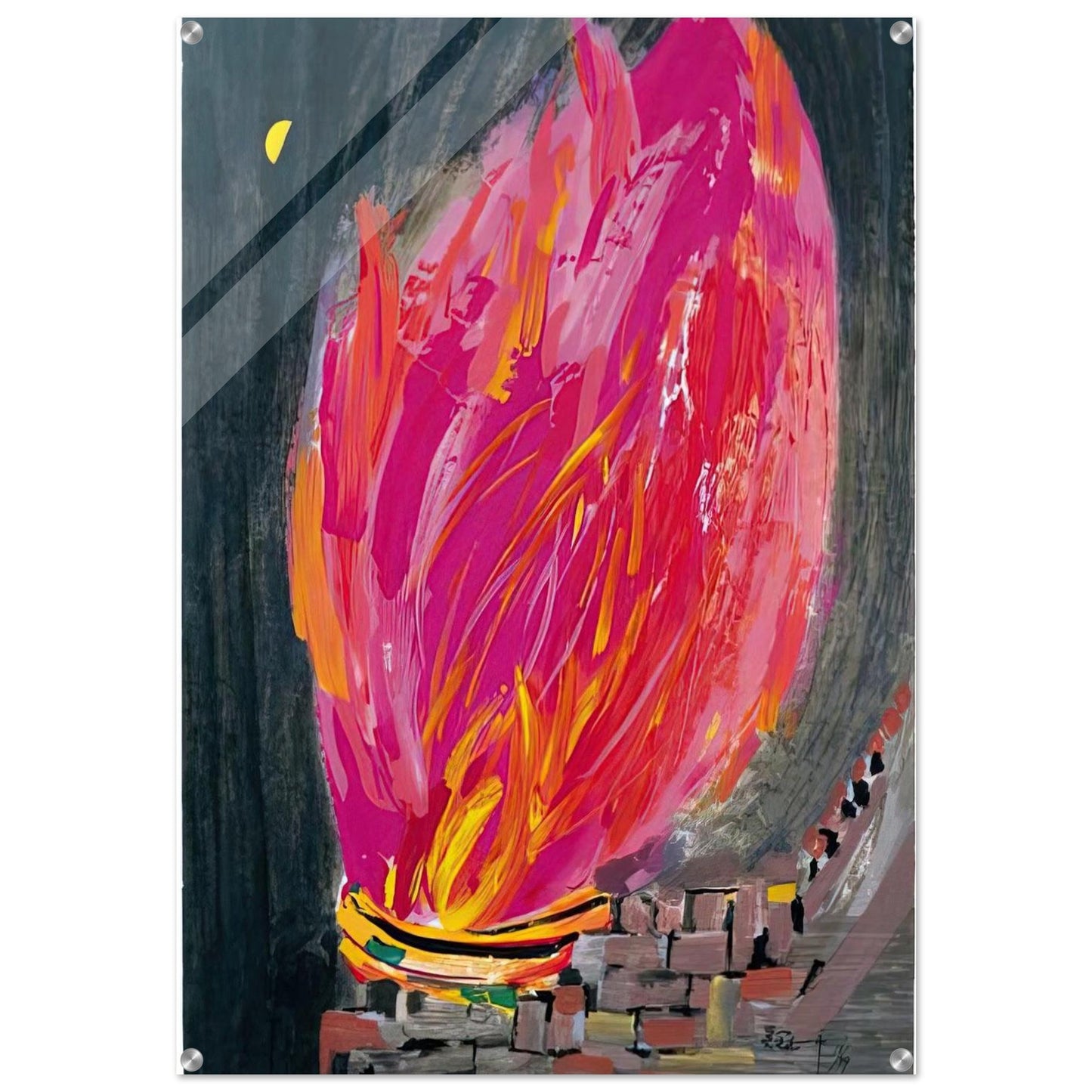 Torch - 2008 - Wu Guanzhong Acrylic Print - 70x100 cm / 28x40″ inches | Wu Guanzhong Wall Art | Wu Guanzhong Prints