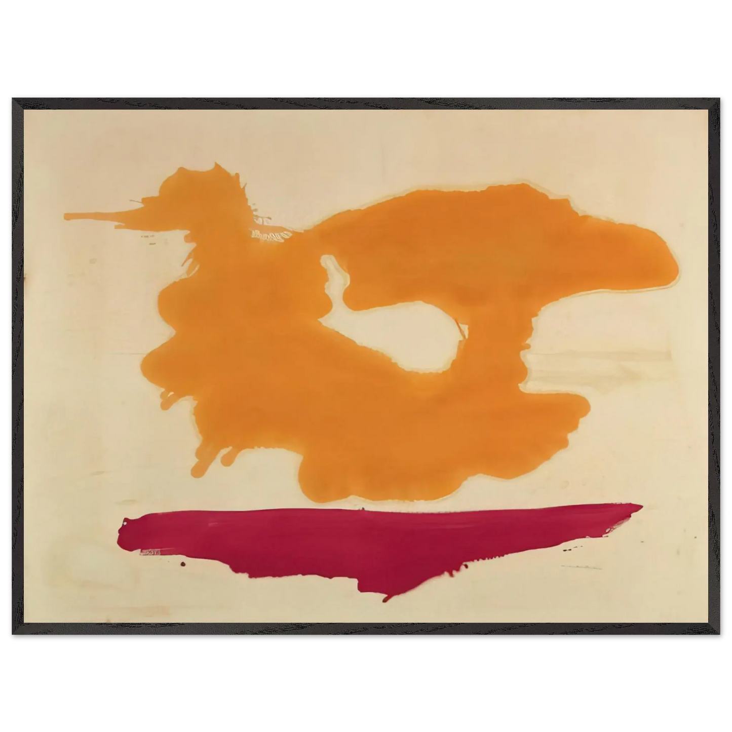 Helen Frankenthaler - Only Orange - 1963 Wall art - 70x100 cm / 28x40 Inches - Fine Art Poster - -