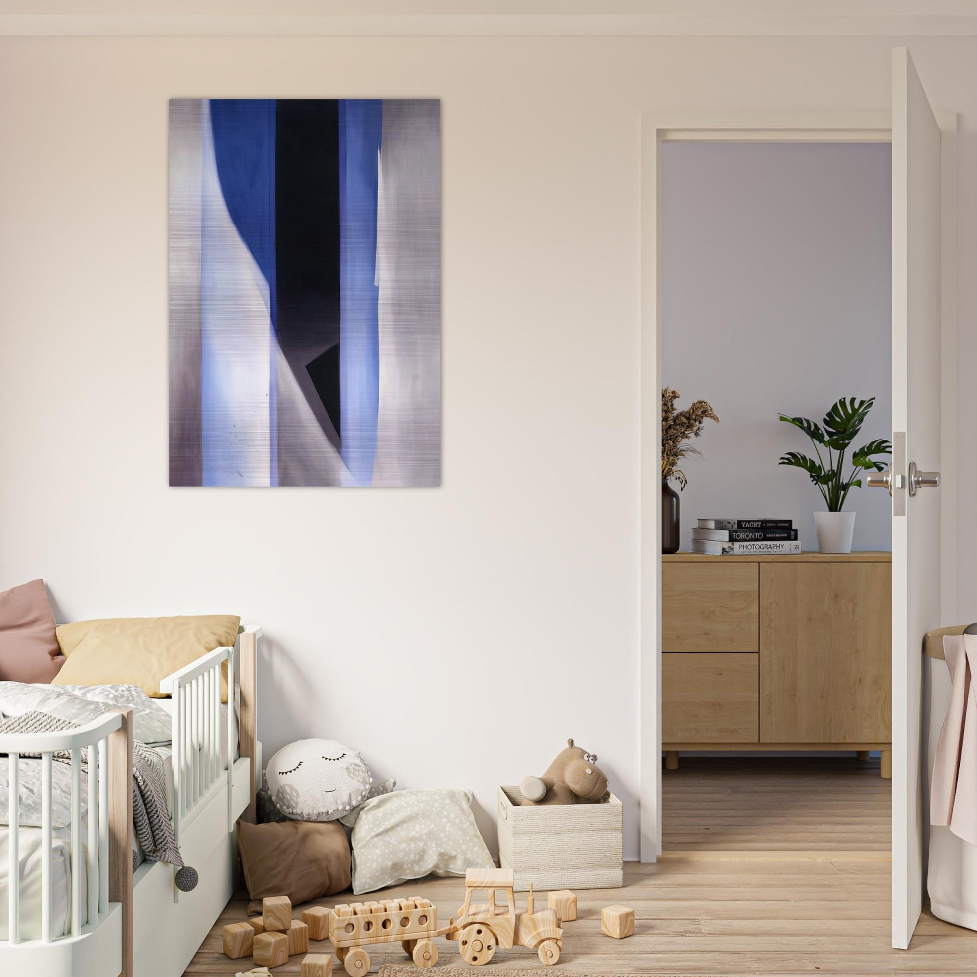 Blue 2 - Georgia O'Keeffe Brushed Aluminum Print - 70x100 cm / 28x40 inches | Georgia O'Keeffe Aluminum Print | Georgia O'Keeffe Prints
