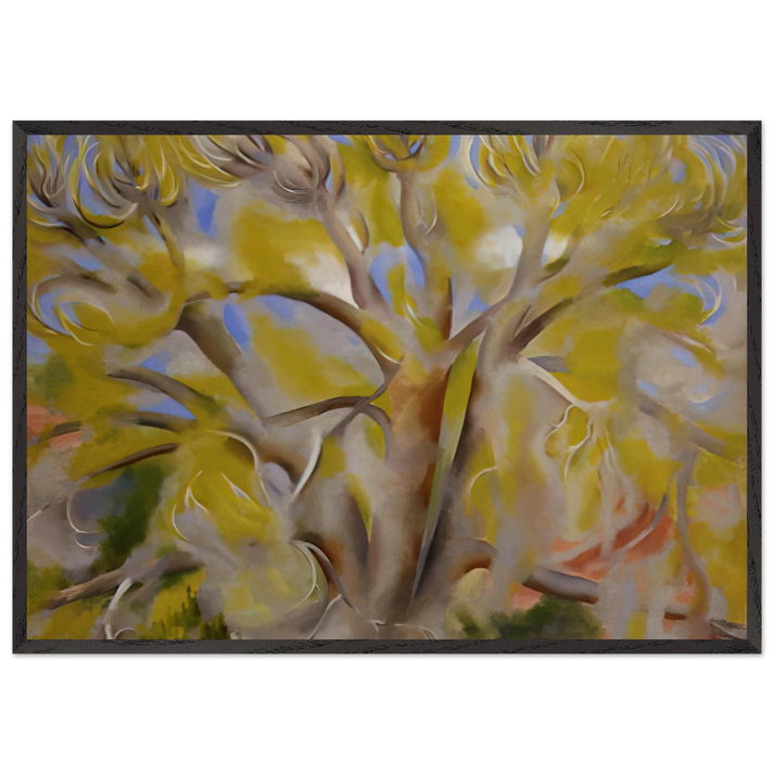 Spring Tree No 1 - Georgia OKeeffe 70x100 cm / 28x40 inches Framed Art Print – Black Wooden Frame