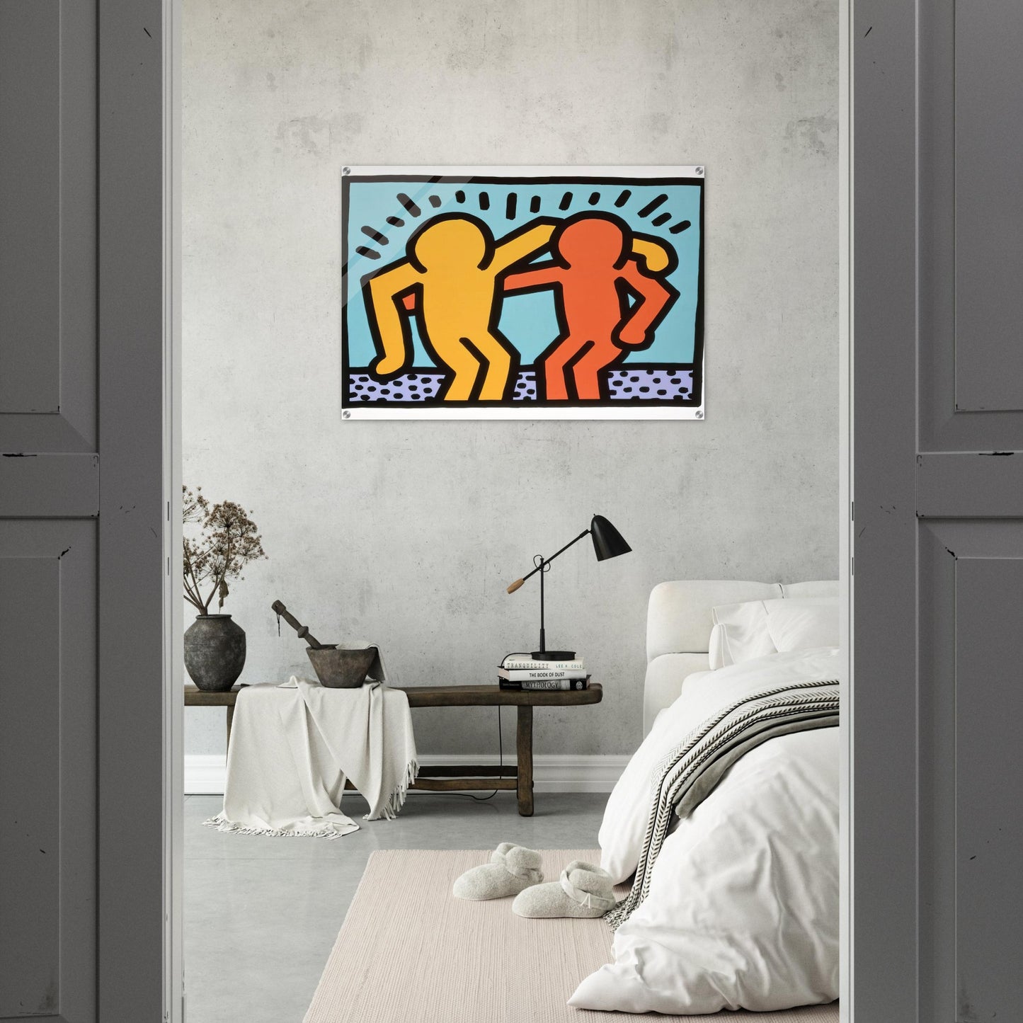 BEST BUDDIES 1990 - Keith Haring Acrylic Print - 70x100 cm / 28x40″ inches