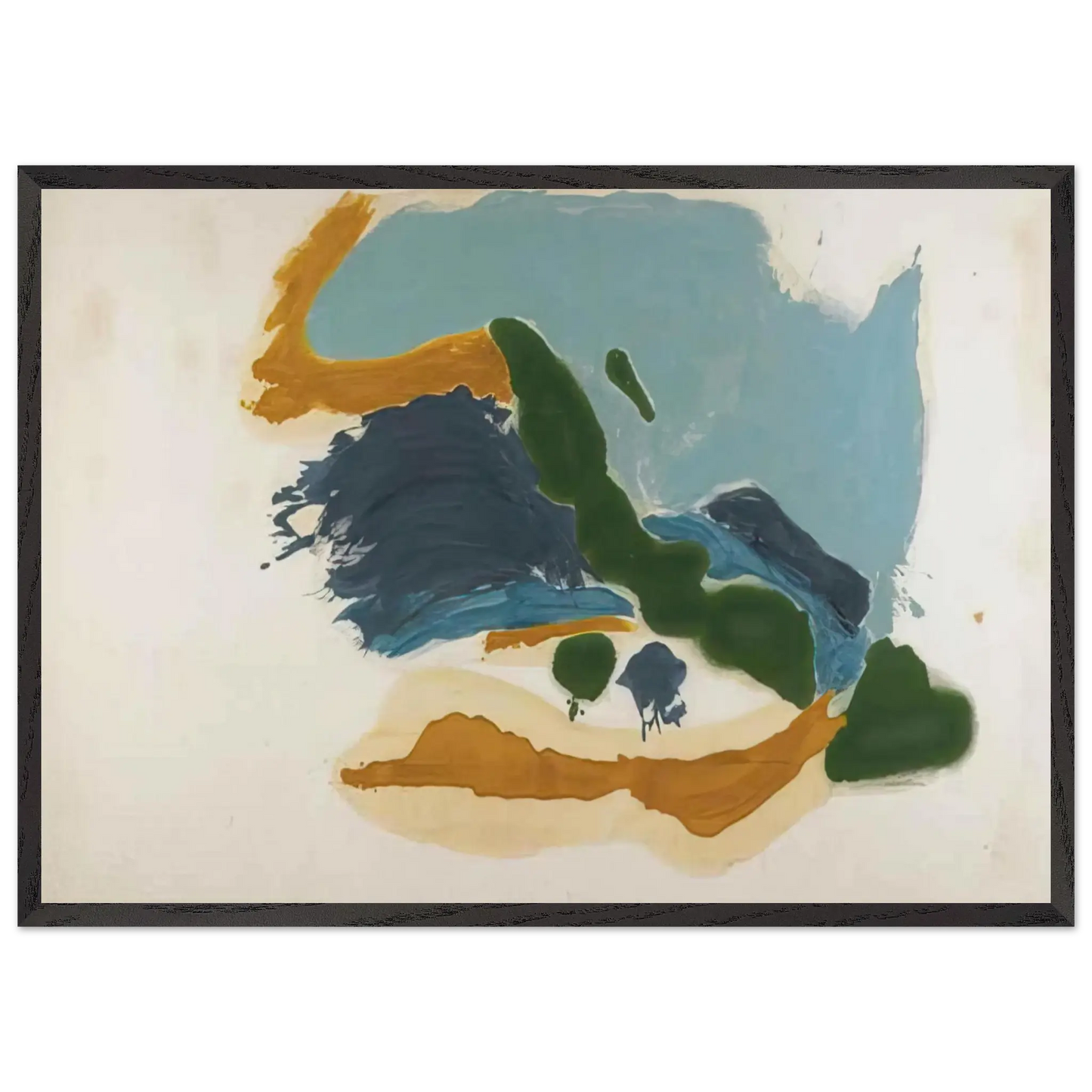 Helen Frankenthaler - Tuscany - 1963 Wall art - 70x100 cm / 28x40 Inches - Premium Wooden Framed Poster With Fine Art Paper - White frame
