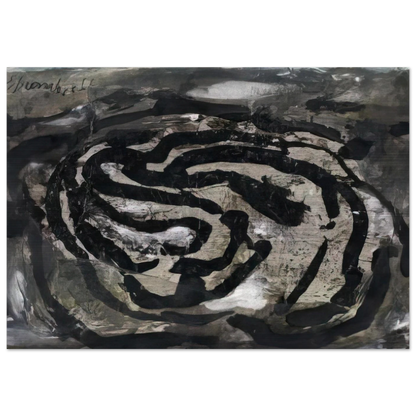 Untitled EL X - 1966 - Emil Schumacher Brushed Aluminum Print - 70x100 cm / 28x40 inches | Emil Schumacher Aluminum Print | Emil Schumacher Prints