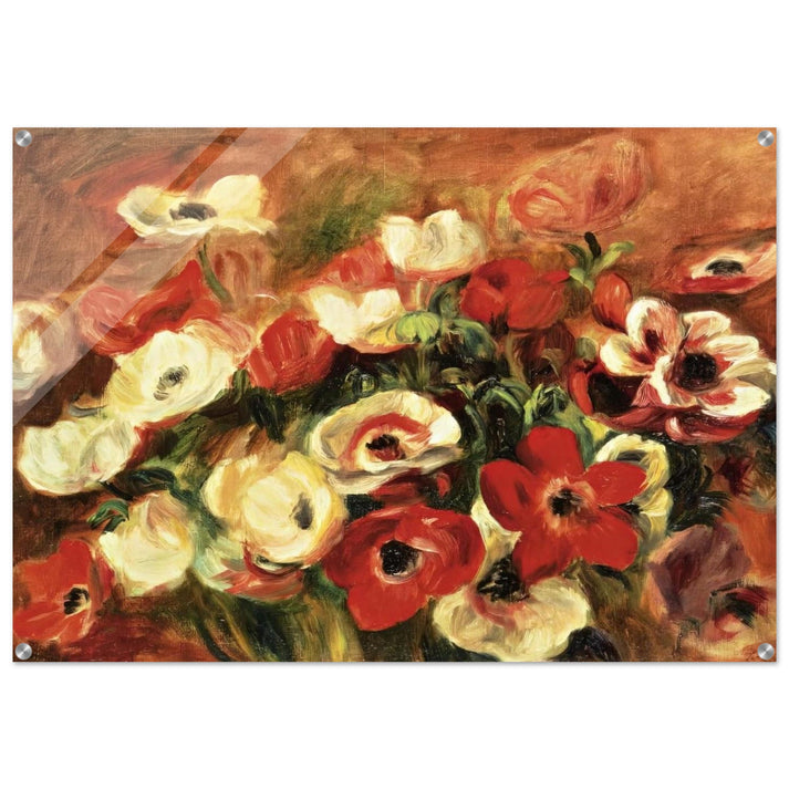 Spray of Anemones - Pierre-Auguste Renoir Acrylic Print - 70x100 cm / 28x40″ inches