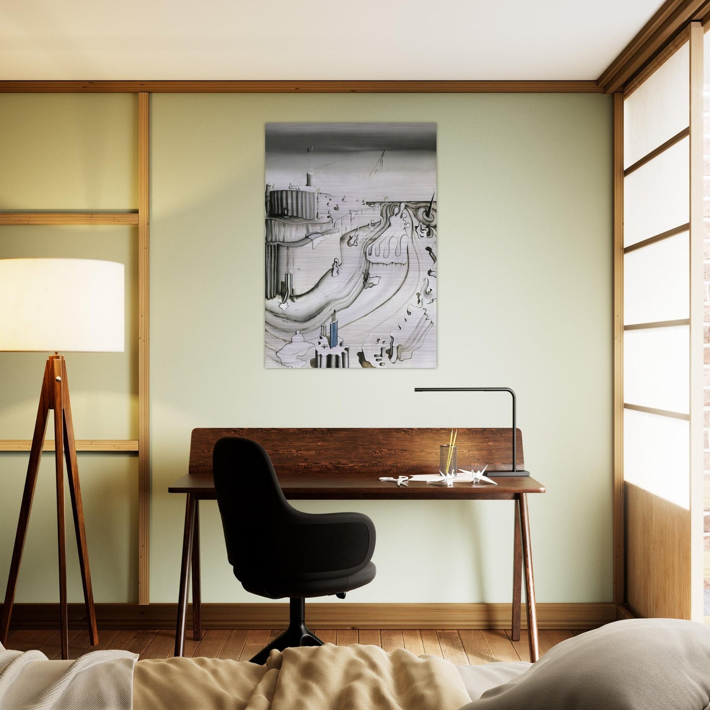 Promontory Palace - Yves Tanguy Brushed Aluminum Print - 70x100 cm / 28x40 inches | Yves Tanguy Aluminum Print | Yves Tanguy Prints