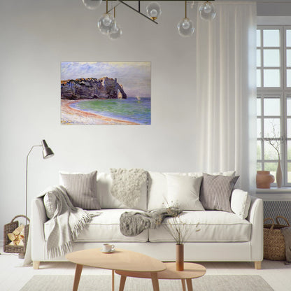 The Manneport, Etretat, the Porte d'Aval - claude monet Brushed Aluminum Print - 70x100 cm / 28x40 inches | claude monet Aluminum Print | claude monet Prints