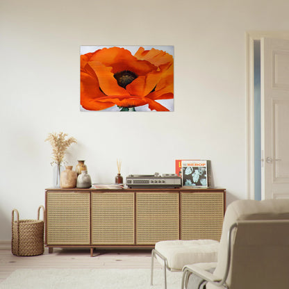 Red Poppy - Georgia O'Keeffe Brushed Aluminum Print - 70x100 cm / 28x40 inches | Georgia O'Keeffe Aluminum Print | Georgia O'Keeffe Prints