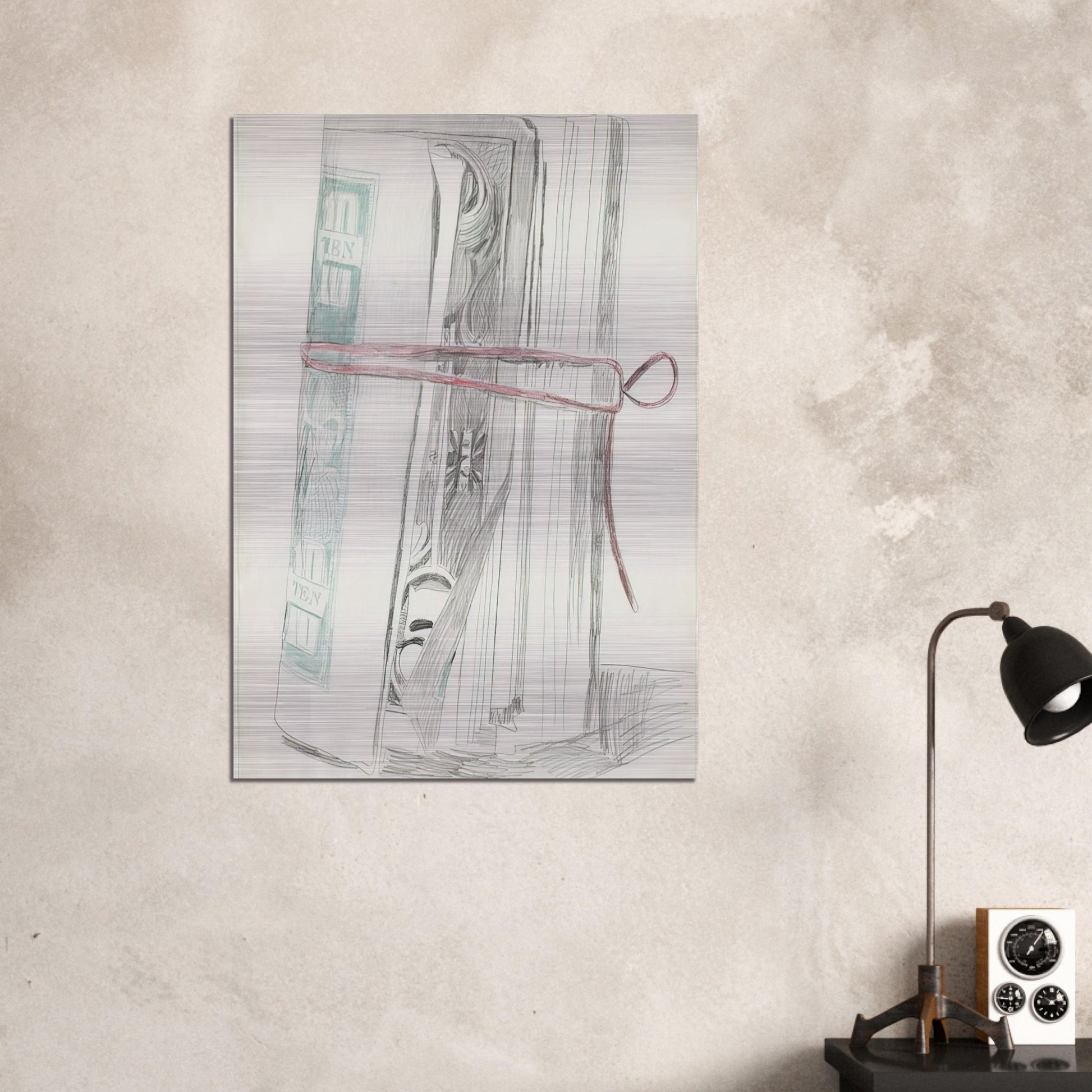 Roll of Bills - Andy Warhol Brushed Aluminum Print - 70x100 cm / 28x40 inches | Andy Warhol Aluminum Print | Andy Warhol Prints