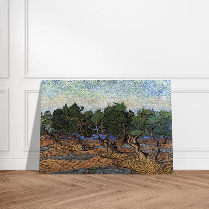 Olive Grove - Vincent van Gogh Brushed Aluminum Print - 70x100 cm / 28x40 inches | Vincent van Gogh Aluminum Print | Vincent van Gogh Prints